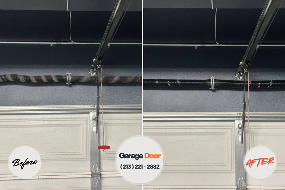 Before and after: garage door repair Mount Hope, WV